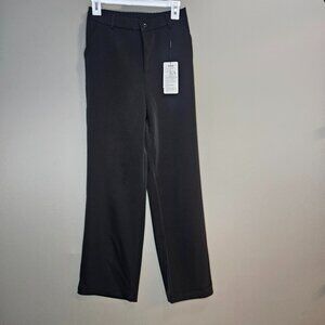 Womens Black Pants Straight High Rise Size L